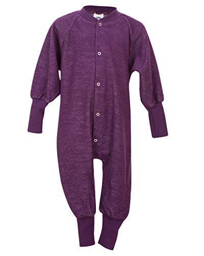 Cosilana, one-piece footless pajamas, 100% wool (98, red) on sale