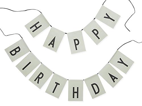 Design Letters Flags, Happy Birthday/Surprise Party Reversible Bunting - Reusable (Green) on Sale