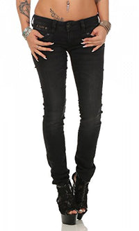 Thumbnail for Herrlicher Women's Piper Slim Jeans, Black (Tempest 671), W27/L32 (Manufacturer size: 27) on sale