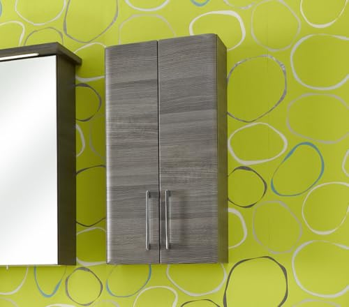 Pelipal - Fiona - Wall cabinet, 70 H x 35 W x 20 D cm, 2 doors, 2 shelves - Bathroom furniture - Front and body in graphite structure horizontally on sale