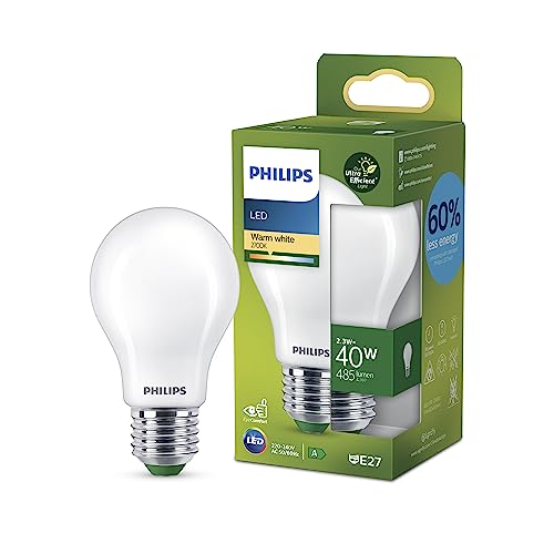Philips LED Classic ultraeffiziente E27 Lampe (40 W), matte LED Lampe mit warmweißem Licht, energiesparende Lampe mit langer Nutzlebensdauer, Energieeffizienzklasse A im Sale