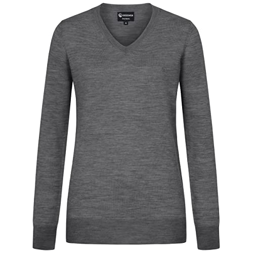 GIESSWEIN Merino Pullover Damen Light V Neck - 100% feinste Merino Lammwolle, Strickpullover Damen elegant, dünne Wollpullover Damen Herbst & Winter im Sale