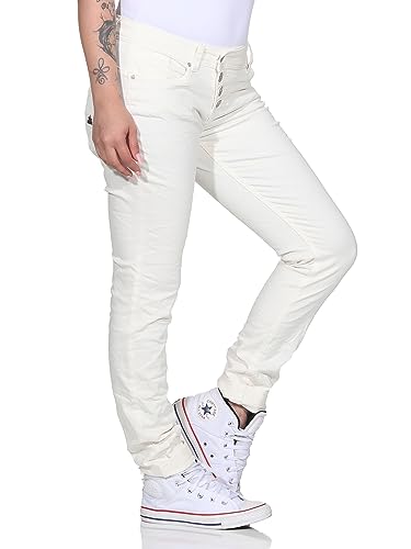 Buena Vista Jeans Hosen Damen - Malibu - Stretch Twill - roh weiß (as3, Alpha, m, Regular, Regular) im Sale