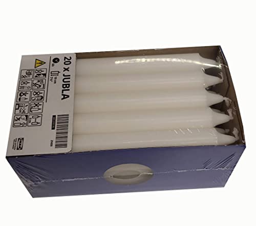 IKEA JUBLA chandelier candles in white; unscented; 20 pieces