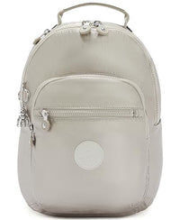 Thumbnail for Kipling SEOUL Small Backpack, Metallic Glow (Silver) on sale