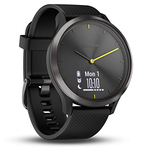 Garmin vívomove HR Sport Fitness-Tracker, schwarzem Silikonarmband, im Sale