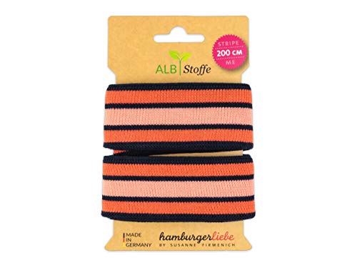 Albstoffe Stripe Me College Weekender Band Blue Navy-luce Rosso-Nude im Sale