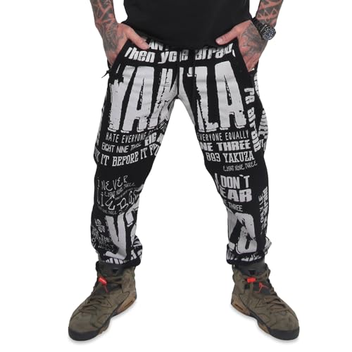 Yakuza Herren Afraid Casual Jogginghose, Schwarz, im Sale