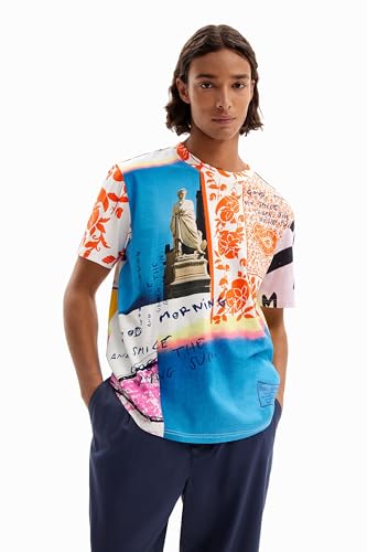 Desigual Herren Ts_Lucas T-Shirt, Material Finishes, EU im Sale