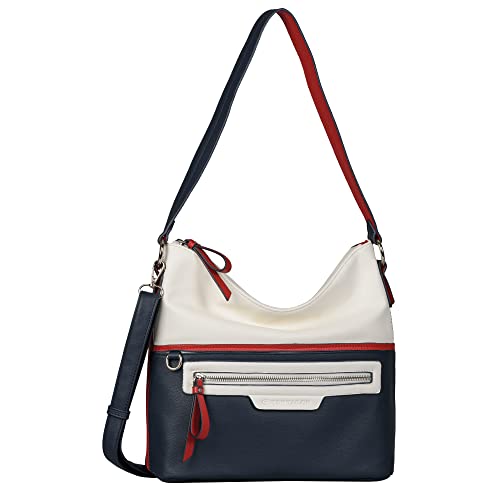 TOM TAILOR Jule Damen Hobo Bag Schultertasche Mittelgroß Blau im Sale