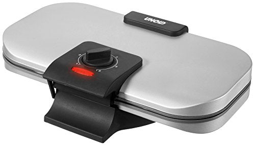 UNOLD 48241 Double Waffle Iron - Heart-shaped, 1200 W, stepless temperature control, non-stick coated waffle plates, batter collecting channel, heat-insulated handles on sale