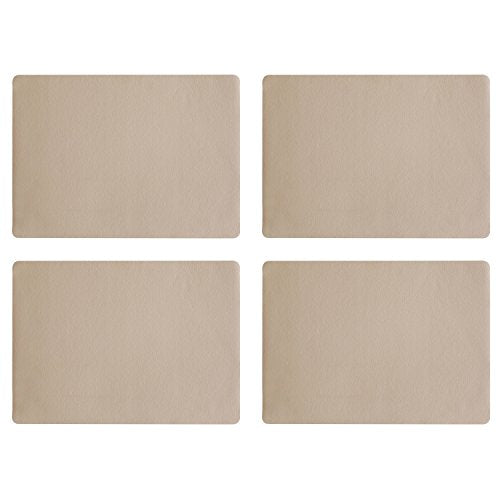 LEDER Tischset, stone 46 x 33 cm, Lederoptik (4 Stück) im Sale