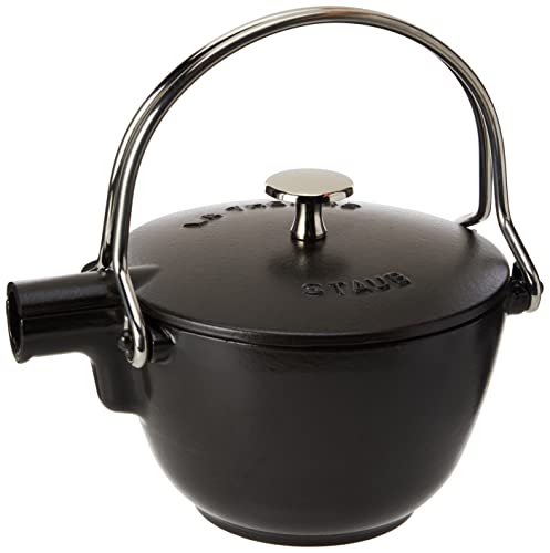 Staub 1004030 1650023 Teekanne/Wasserkessel, rund 16,5 cm, 1,15LmitmattschwarzerEmaillierungImInnerendesKessels,schwarz im Sale