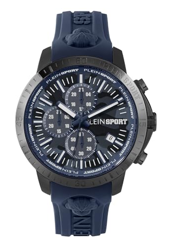 Plein Sport Herren Uhr Chronograph Analog Quarz Plein GAIN PSCBA0423 Silikon im Sale