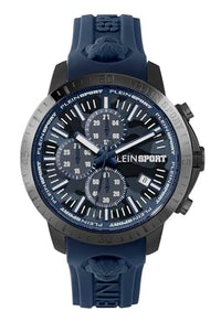 Thumbnail for Plein Sport Herren Uhr Chronograph Analog Quarz Plein GAIN PSCBA0423 Silikon im Sale