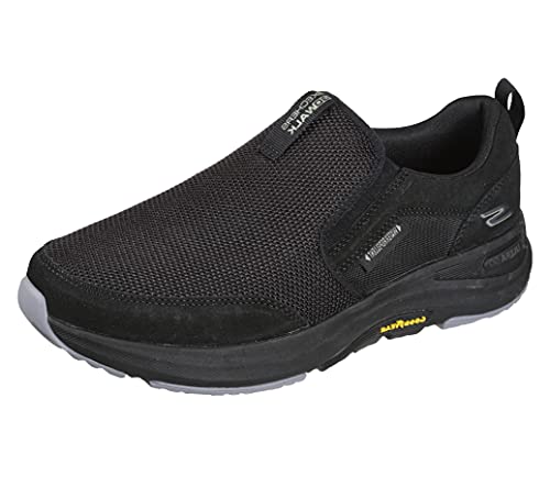 Skechers Men's Go Walk Outdoor Andes Walking Shoe, Black Textile Suede Trim, 43.5 EU on sale