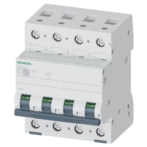 Siemens 5sl6 – Automatischer Leitungsschutzschalter 400 V 6 kA 4pol C 32 A im Sale