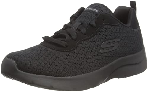 Skechers Damen Dynamight 2.0 Eye To Eye Sneaker, Black Mesh Durabuck Trim, 37.5 EU im Sale