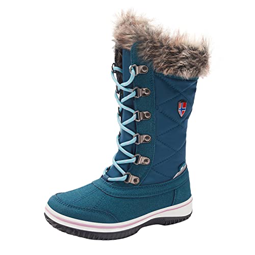 Trollkids girls' waterproof winter boots Holmenkollen, navy/magenta, on sale