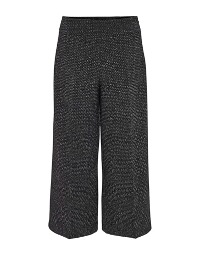 OPUS Damen Culotte | Culotte Misha Festive Wide aus schimmernder Twill Ware Black, 38 im Sale