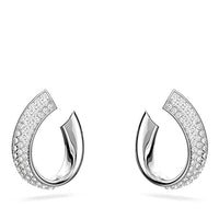 Thumbnail for Swarovski Exist Kreolen, Rhodinierte Ohrringe mit Klaren Swarovski Kristallen im Sale