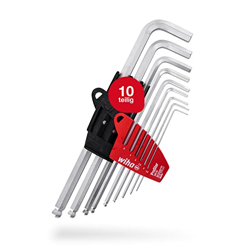 Wiha Allen key set with ProStar holder (07192) 9-piece | Hexagon socket set with ball head | Allen keys 1.5/ 2/ 2.5/ 3/ 4/ 5/ 6/ 8/ 10 on sale