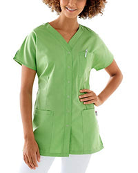 Thumbnail for CLINIC DRESS Kasack Damen 1/2 Arm Druckknöpfe mit Brusttasche Seitentaschen Seitenschlitze 95° Wäsche Petrol im Sale