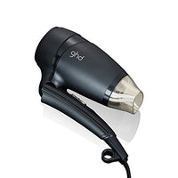 Thumbnail for ghd flight travel hair dryer, small hair dryer with worldwide voltage adjustment and centering nozzle, overheat protection, powerful, compact, black