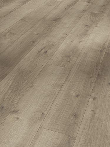 Parador Designboden Modular ONE Eiche Pure perlgrau Landhausdiele Holzstruktur 4-seitige Fase - grau;braun - 2,493 m² - ohne Weichmacher