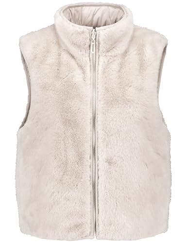 Gerry Weber Damen Kuschelige Wendeweste ärmellos unifarben Cream 42 im Sale