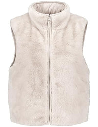 Thumbnail for Gerry Weber Damen Kuschelige Wendeweste ärmellos unifarben Cream 42 im Sale