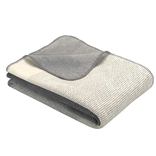 Ibena Toronto Wolldecke 150x200 cm - Kuscheldecke Terracotta beige Gemustert, kuschelig weich und angenehm warm, hochwertige Pflegeleichte Baumwollmischung im Sale
