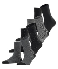 Thumbnail for ESPRIT Damen Socken Classic Multipack W So Baumwolle gemustert 4 Paar, Schwarz Black 3000, 36-41 im Sale