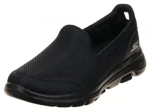 Skechers Women's Go Walk 5 Sneaker, Black Textile Trim, 36.5 on sale