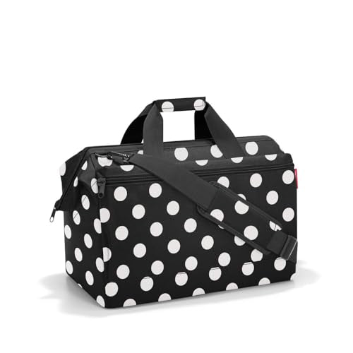 reisenthel allrounder pocket in dots white – Versatile doctor's bag for travel, work, and leisure – With practical trolley attachment function on sale