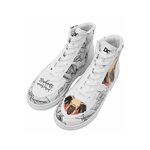 DOGO Ace Boots - Elephants Never Forget - Vegane Damen Boots Frauen Stiefelette -Bunte und Comfort Stiefel im Sale