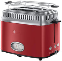 Thumbnail for Russell Hobbs Wasserkocher [1,7l, 2400W] Retro Rot & polierter Edelstahl (Schnellkochfunktion, Wassertemperaturanzeige im Retrodesign, außenliegende Wasserstandsanzeige) Vintage Teekocher 21670-70 im Sale