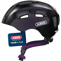 Thumbnail for ABUS Bambino, Fahrradhelm, Schwarz/Lila (BLack Violet), (52-57 cm) im Sale