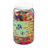 Thumbnail for Hama Perlen 8542 Bügelperlen Dose mit ca. 1.400 bunten Maxi Bastelperlen mit Durchmesser 10 mm im Neon Mix, kreativer Bastelspaß für Groß und Klein im Sale