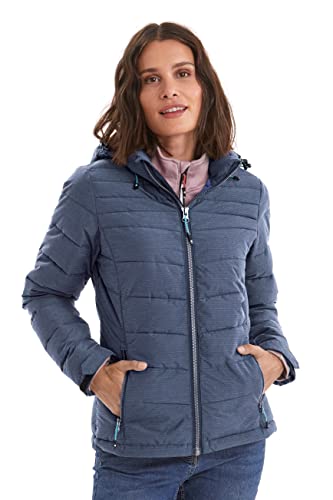 Killtec Damen Jacke In Daunenoptik mit Abzippbarer Kapuze, Normal, Polyester, Dunkelnavy, 38 im Sale