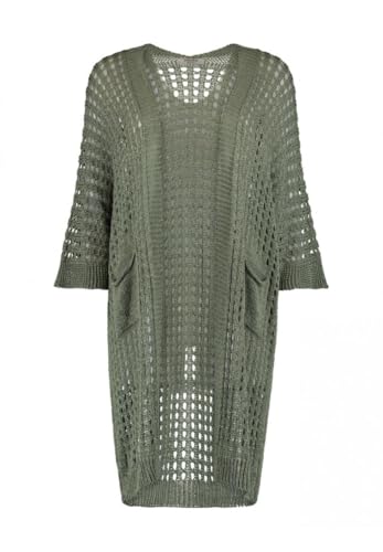 Zabaione Langer Cardigan Le44tizia Khaki im Sale