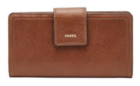 Thumbnail for Fossil Portemonnaie für Damen Logan, Leder/Polyurethanbesatz Tab Clutch braun 17,1 cm x 1,9 cm B x 8,9 cm H SL7830200 im Sale
