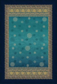 Thumbnail for Bassetti PALLAVICINO Plaid made of 100% cotton in the color Blue B1, dimensions: 240x250 cm - 9330138 on sale