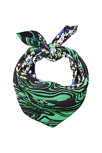 Desigual Women's Fou_PSICO Flor Carre, Green, One Size im Sale