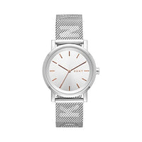 Thumbnail for DKNY Damenuhren Soho, Dreizeigeruhrwerk, 34mm Silbernes Edelstahlgehäuse mit Edelstahlarmband, NY2620 im Sale