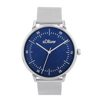 Thumbnail for s.Oliver Armbanduhr Herren Quarzuhr analog, mit Edelstahl Armband, Silber, 5 bar wasserfest, Kommt in Uhren Geschenk Box, 2036543 im Sale