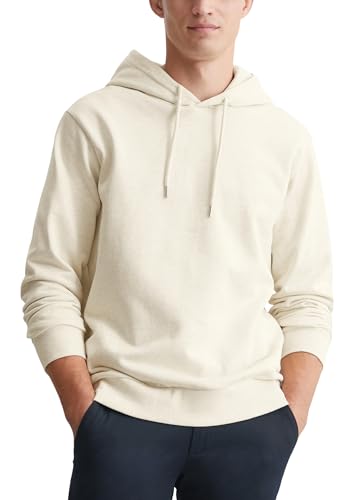 Marc OߴPolo men's organic cotton hoodie with hood, cream (Off-White Mélange), on sale