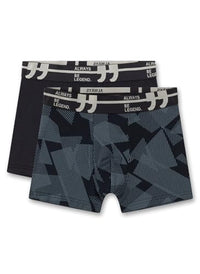 Thumbnail for Sanetta Jungen-Hipshorts (Doppelpack) Dunkelgrau | Hochwertige und nachhaltige Unterhose für Jungen aus Baumwolle. Inhalt: 2er Set Unterwäsche für Jungen 152 im Sale