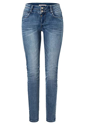Timezone Damen Enyatz- 70% Baumwolle, 20% Polyester, 9% Viskose, 1% Elasthan Slim Jeans, Blau (Summer Breeze Wash 3382), 31W / 30L EU im Sale