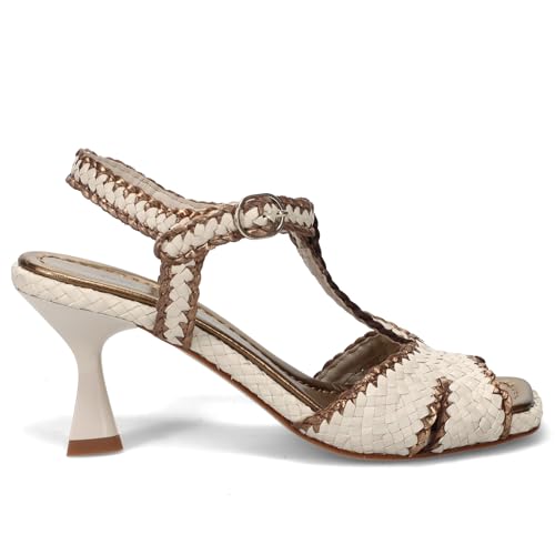 Pons quintana Salinas Sandale aus geflochtenem Leder in Weiß und Bronze - 10869 SALINAS - Gr, mehrfarbig, 37.5 EU im Sale